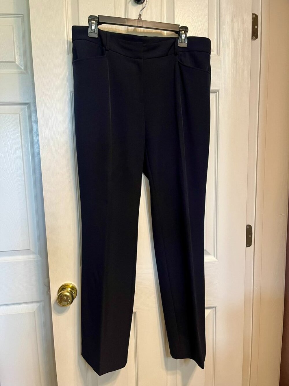 Tahari ASL Navy Pantsuit with White Trim Size 12 Career Office 2-Piece Set - Picture 6 of 8